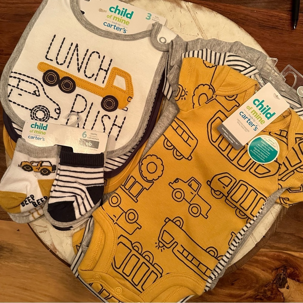 New Child of Mine Onesie, Bibs & Socks Set